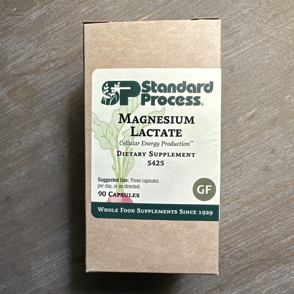 Standard Process  Magnesium Lactate -90 Capsules Each EXP 5/26